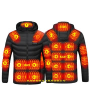 Verwarmingsjas - Verwarmde Bodywarmer - Verwarmde Kleding - 15 Areas Verwarmde Jas - Unisex - Winter Outdoor - Verstelbare Verwarmingsjas - USB Aangedreven - Thermische Jas voor Skiën Kamperen - Maat XXL - Zwart