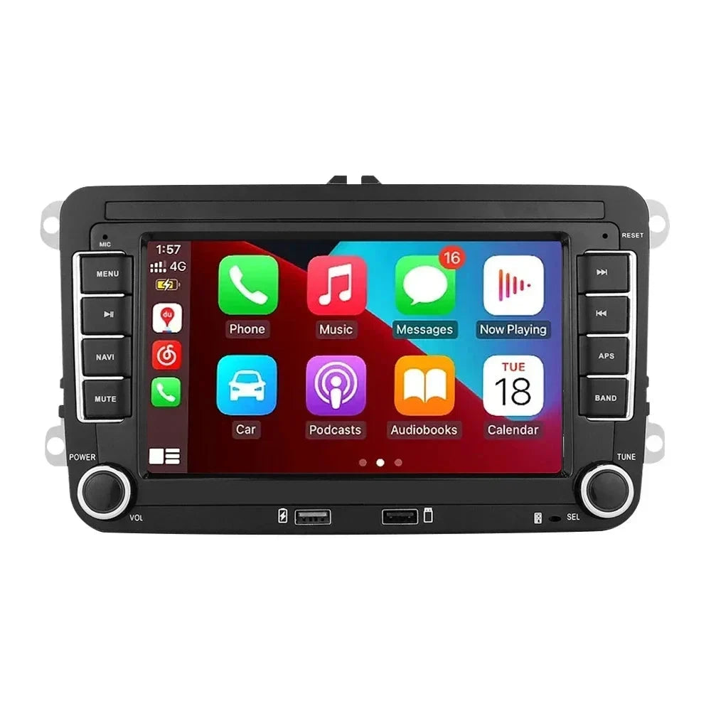 Car Multimedia Player - For Volkswagen GOLF - 2 Din - 7Inch - MP5 with camera2 - Carplay Screen - 1GB16GB with Rear View Camera - Car Navigation System - Multimedia Car Radio - Android 12