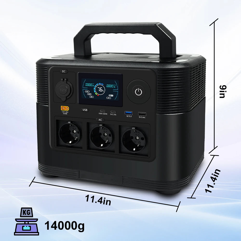Draagbare Powerstation – Mobiele Generator – Energiecentrale – Stroomvoorziening – Noodstroom – 1200W Vermogen – 1008Wh LiFePO4 Batterij - QUORE