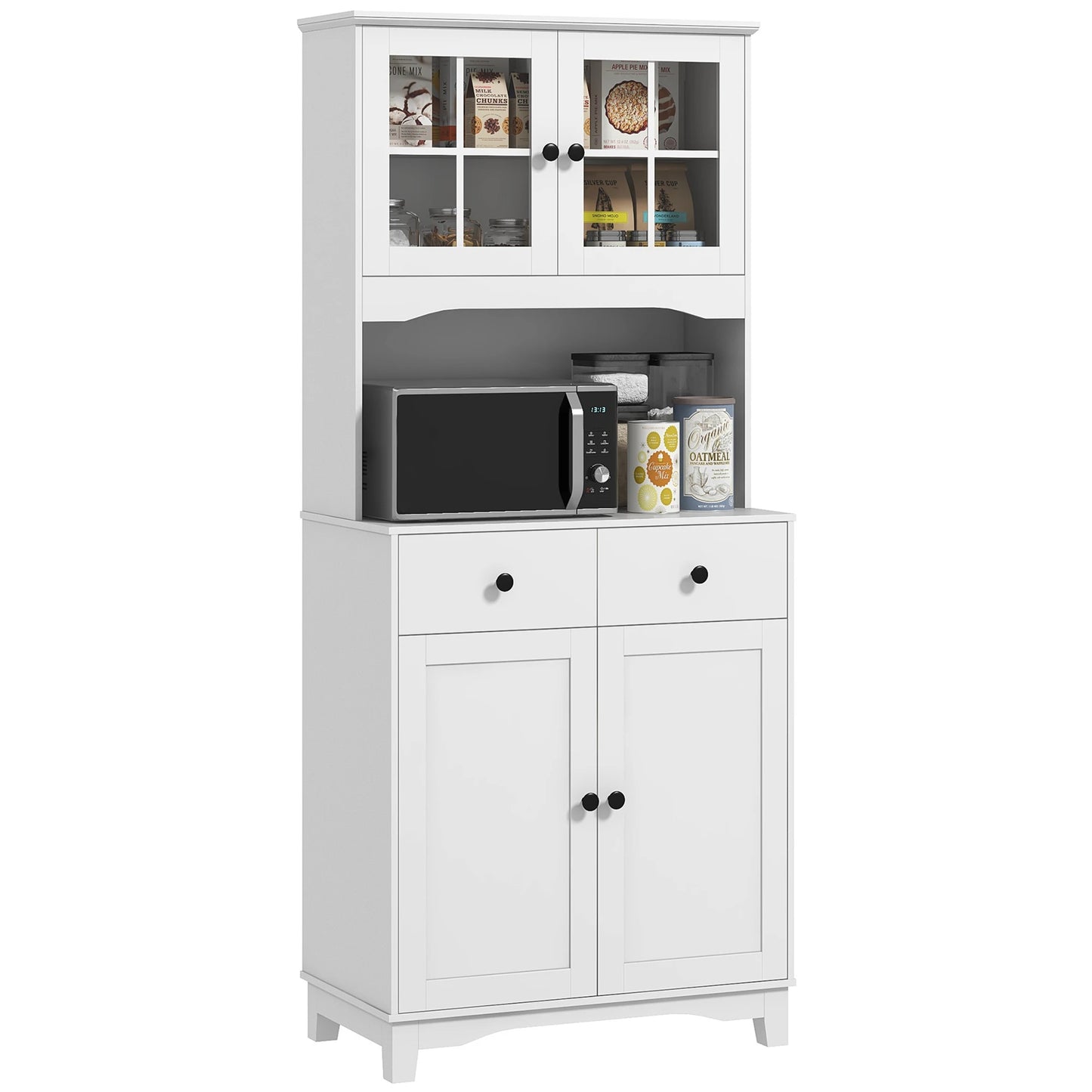 Hoge Kast – Opbergrek – Magnetronkast – Keukenkast – Strak Design – Magnetronplank – Eenvoudig Te Monteren