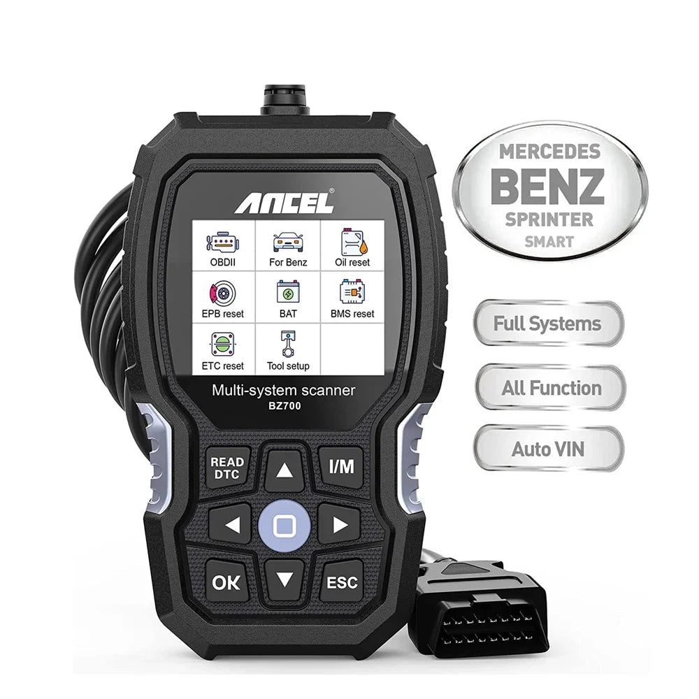 OBD2-Scanner – Diagnoseapparaat – Foutcode Uitlezer – Auto Diagnosetool – Mercedes-Benz – Volledige Systeemdiagnose – Live Data Uitlezing