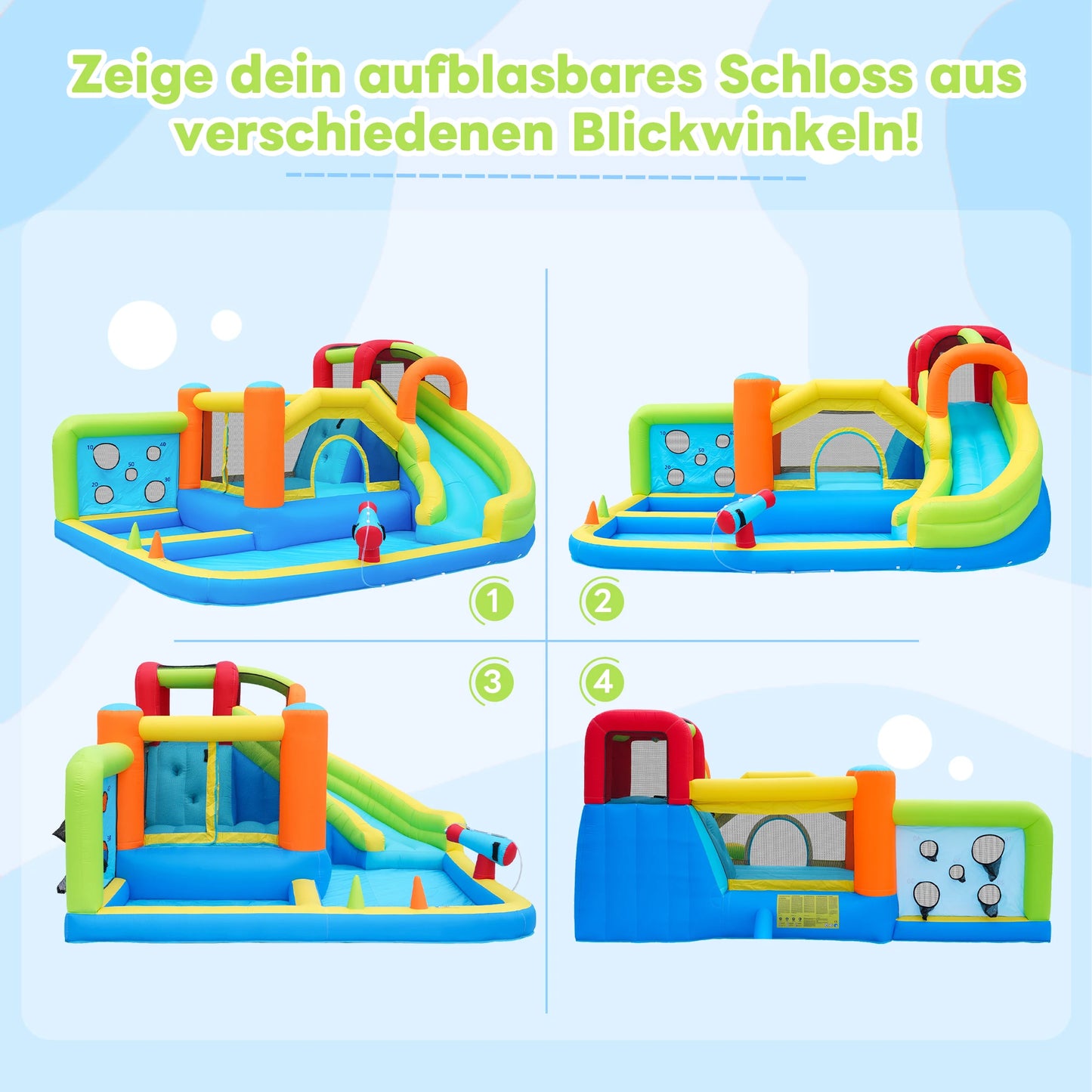 Springkussen – Springkasteel – Opblaasbaar Speeltoestel – Bouncers – Kinderspeelset – Veilig En Duurzaam – Compact Ontwerp
