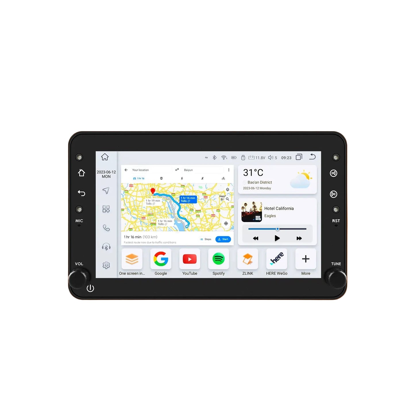Autoradio – Auto Stereo – Multimedia Speler – 2-DIN Radio – Draadloze CarPlay – Android 13 – 7 Inch Touchscreen – 4G Internet