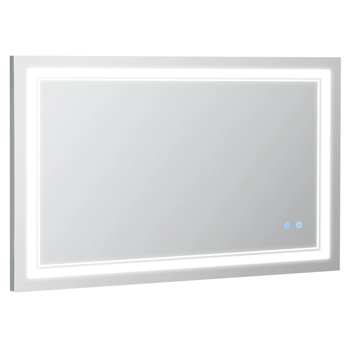 Badkamerspiegel – LED Spiegel – Verlichte Spiegel – Spiegel Met Verlichting – 100x60 cm – IP44 Spatwaterdicht – Dimbare Lichtkleur - QUORE