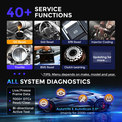 Autodiagnose Scanner – Diagnoseapparaat – Foutcode Lezer – ECU Programmer – Bi-directionele Tester – Android 11 Tablet – Snelle Octa-Core Processor
