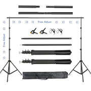 SH Background Stand Support System Photography Studio Backdrop Kit Holder with Carry Bag for Muslins Backdrops,Paper and Canvas