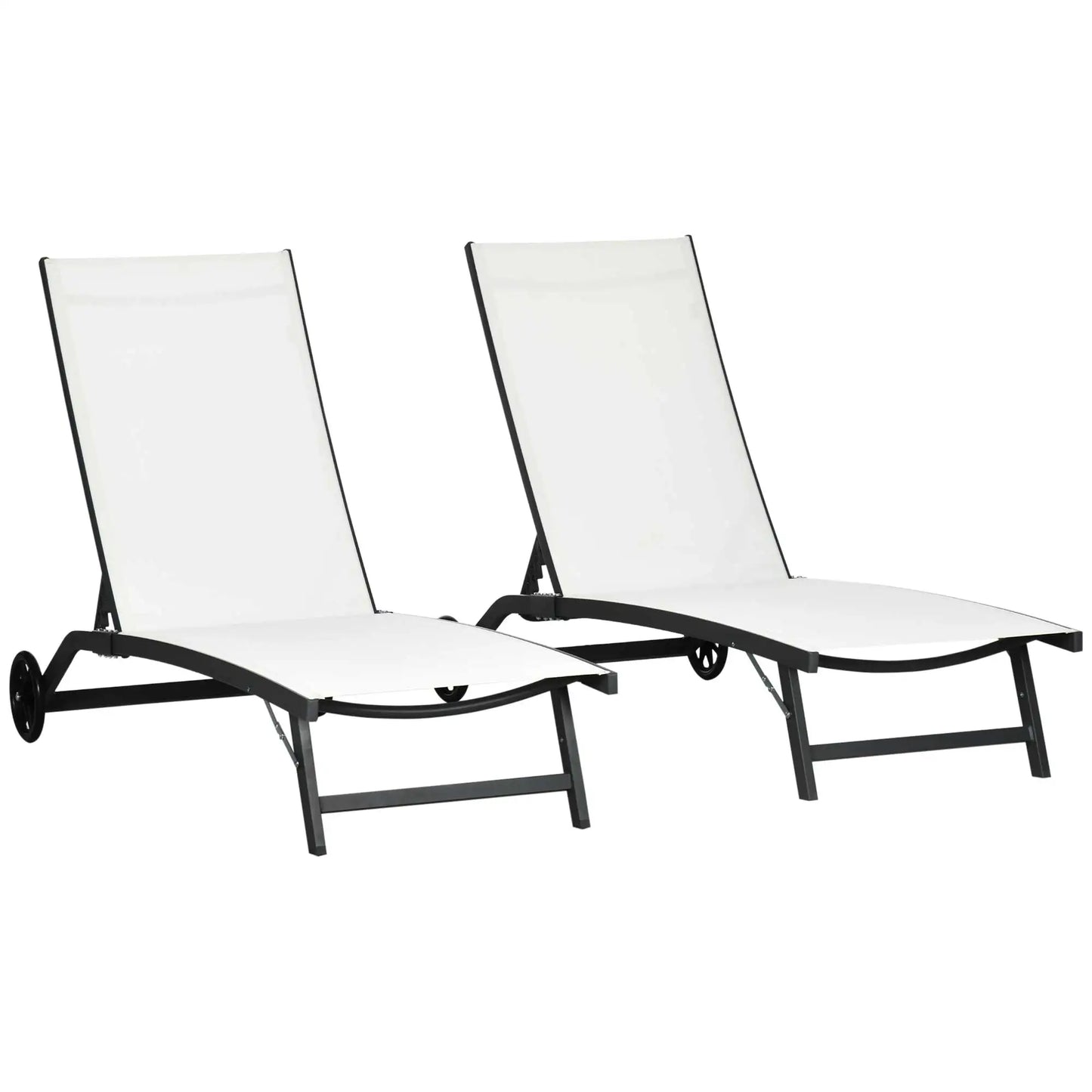 Ligbedden – Tuinligbedden – Verstelbare Ligstoelen – Buitenligbedden – Aluminium Frame – Ademend Mesh – Wieltjes