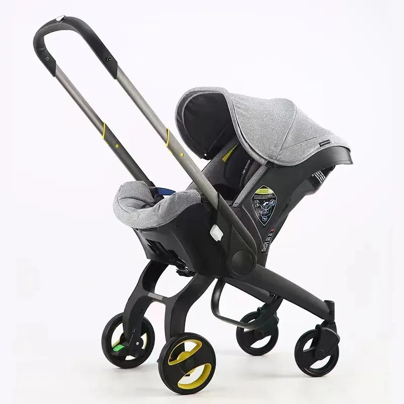 Compact Baby Stroller Car Seat 2 in 1 Easy Folding Portable Pushchair EU R44 Certified Safety Travel System for Newborn