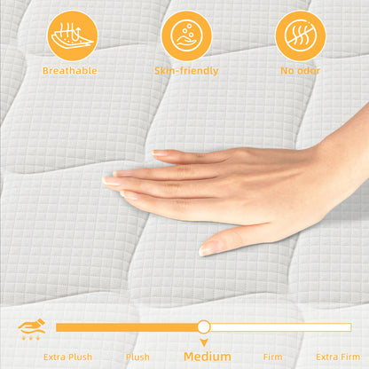 Hybride Matras – Pocketvering Matras – Memory Foam Matras – Slaapsysteem – Tweepersoons Matras – 160x200x25 cm – Ademend en Ventilerend – Zonering voor Optimale Ondersteuning