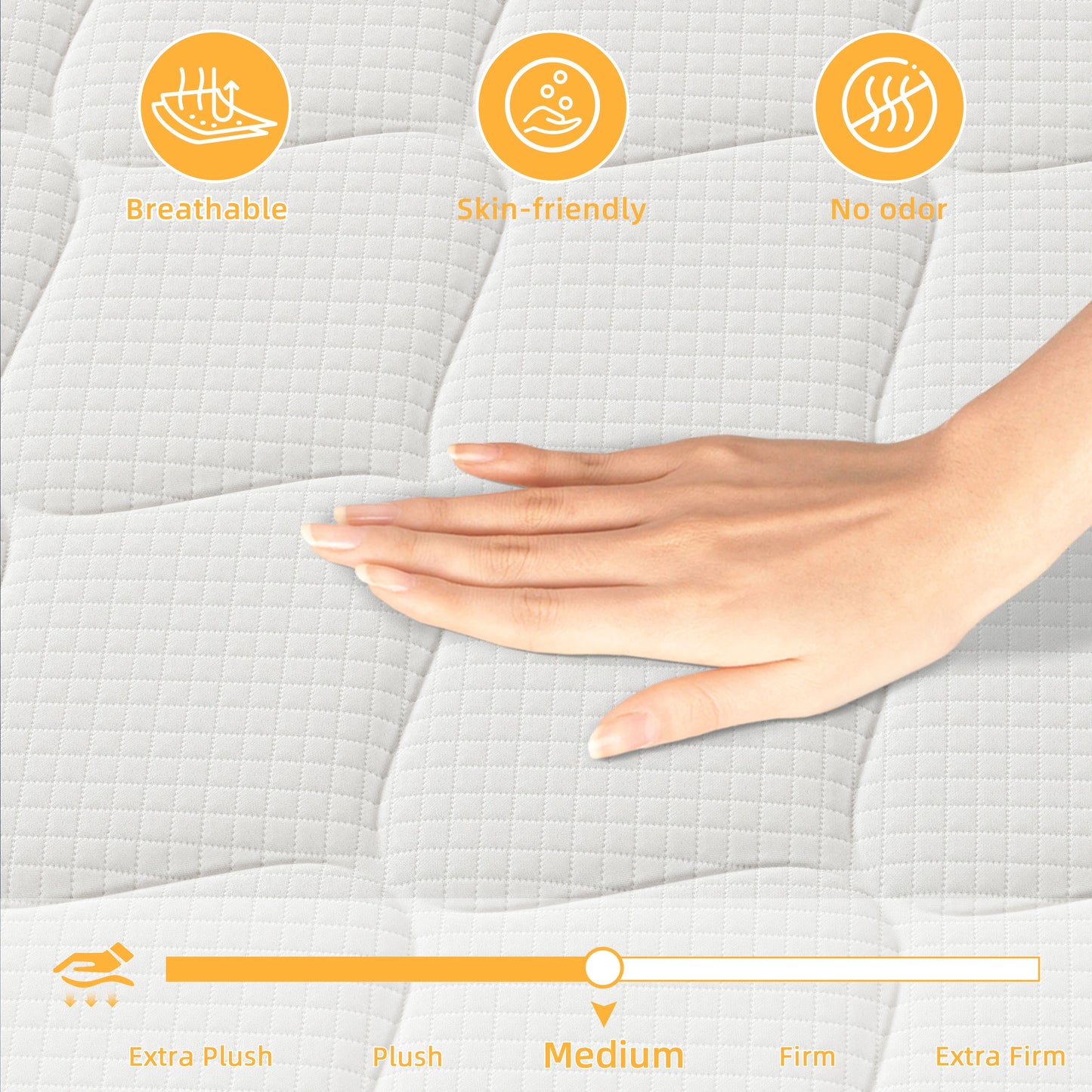 Hybride Pocketvering Matras – Traagschuim Matras – Slaapmatras – Matras 140x200 cm – 25 cm Dik – Ademend Ontwerp – Geluidloos & Zonering Ondersteuning