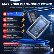 OBD2-scanner - Diagnosecomputer - Slimme diagnosetool - Foutverwijdering - Automotivo Autodiagnose Scantool - Sleutelcoderingstool - 7-inch LCD - Zwart