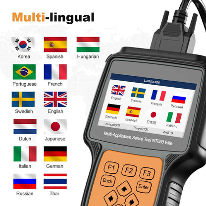 OBD2 Diagnose Scanner – Auto Diagnose Tool – Foutcode Lezer – Auto Scanner – Draadloos – Reset Motor En ABS – Levenslange Updates