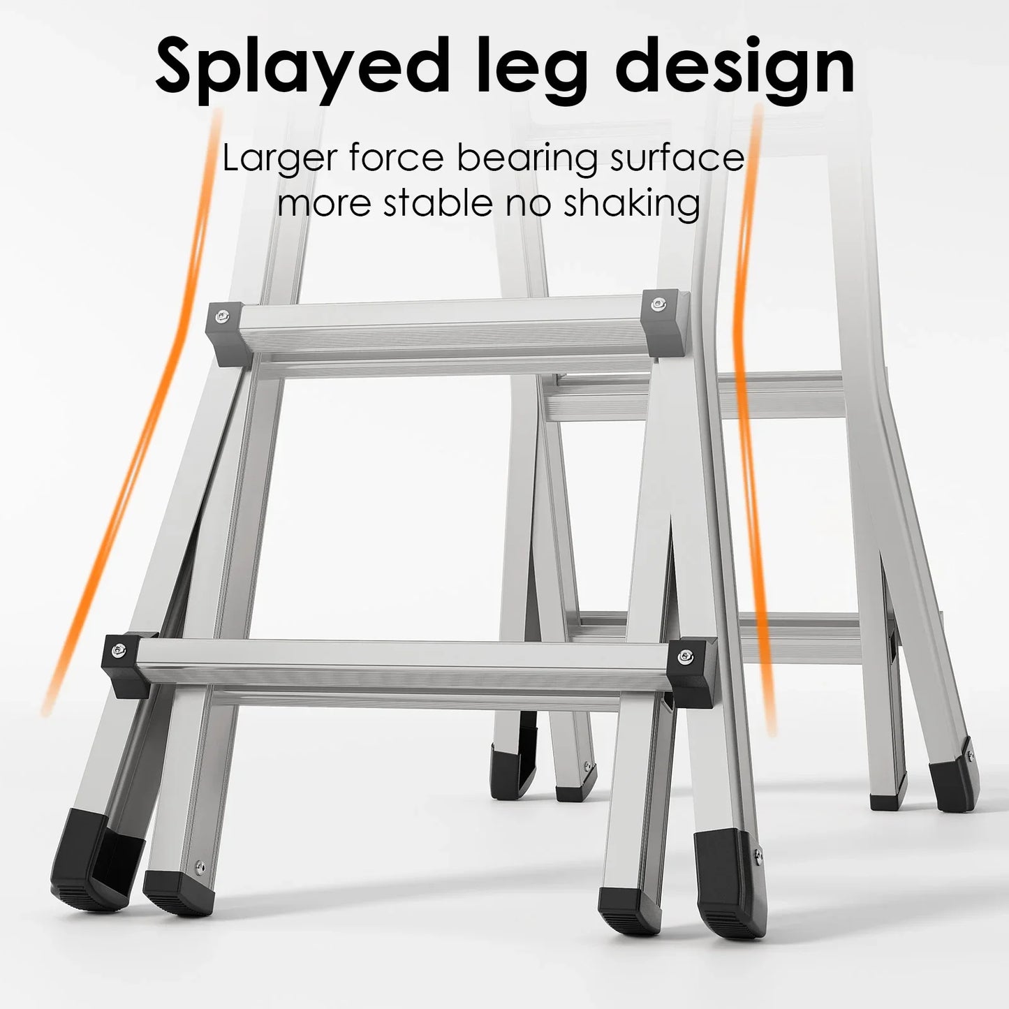 Telescoopladder - Ladder - Vouwladder - Schuifladder - 4,8 Meter - 150kg Draagvermogen - Inklapbare Aluminium Ladder - voor Buitenklussen