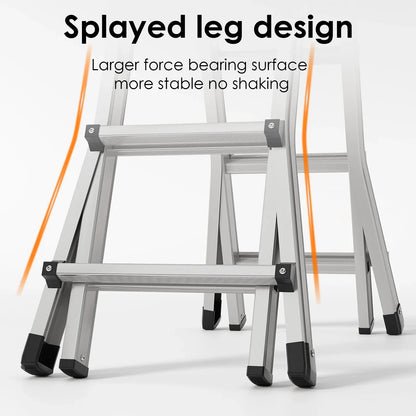 Telescoopladder - Ladder - Vouwladder - Schuifladder - 4,8 Meter - 150kg Draagvermogen - Inklapbare Aluminium Ladder - voor Buitenklussen