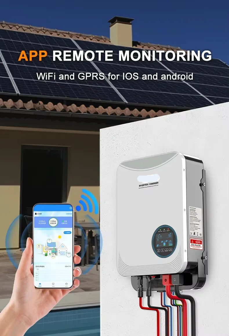 Hybride Zonne-omvormer – Zonne-energie Omvormer – Solar Inverter – Energie Omzetter – 6,2 kW Vermogen – 100A MPPT Technologie