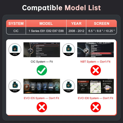 Wireless CarPlay – Draadloze CarPlay – Android Auto Interface – Mirror Link – Auto Multimedia Module CIC-Black – Plug & Play Installatie – Stuurwielbediening