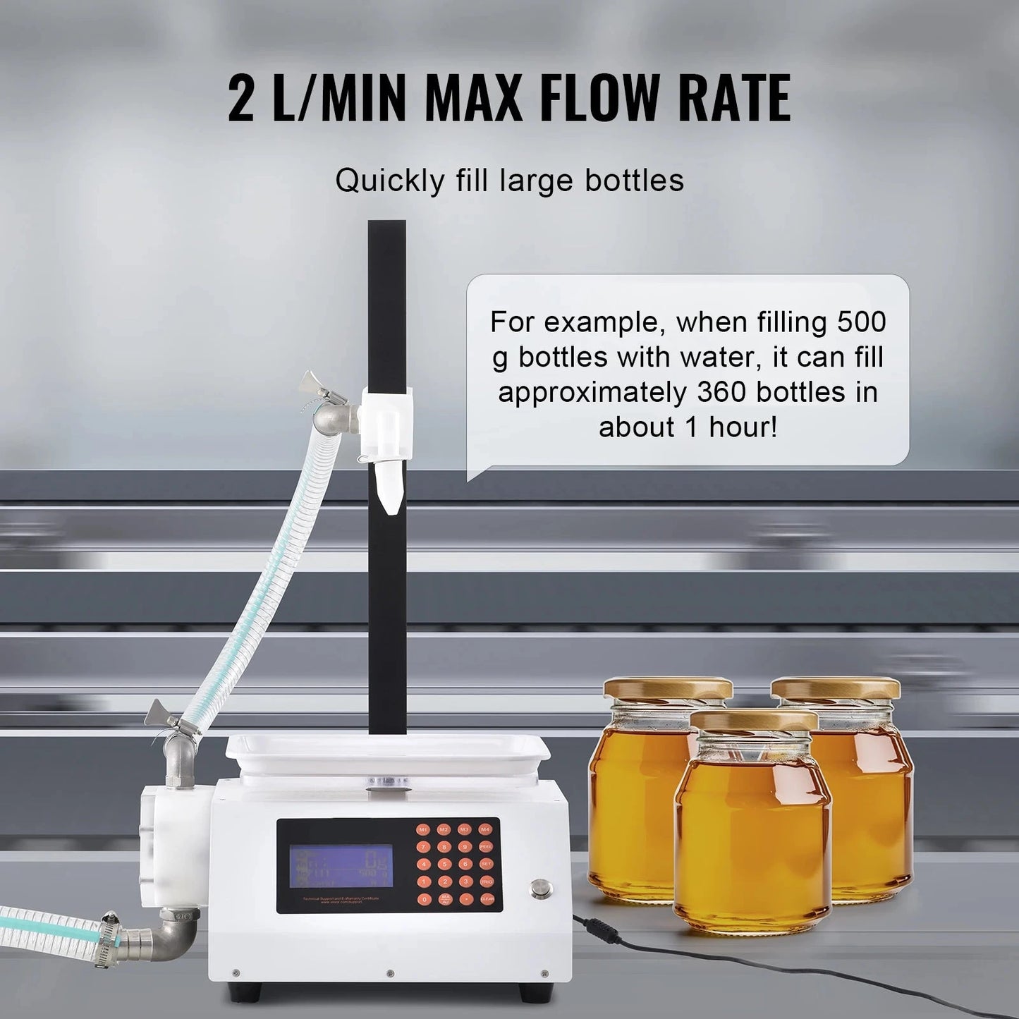 Digitale Vulmachine – Vloeistoffen Vulapparaat – Pasta Afvuller – Automatische Vulfiller – 120W Pomp – 50 Tot 5000 Gram