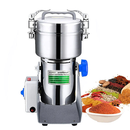 Kruidenmolen - Hakmolen - Specerijenmolen - Koffiemolens - Molen - 800G - Swing Type -  Elektrische - Voor Granen, Koffiebonen, Droge Voeding & Specerijen - Kruidenmaler - Grinder - High-Speed Crusher - QUORE