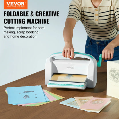 VEVOR Embossing Machine - Stansmachine - Scrapbooking - 6 inch Opening - Inclusief Starter Kit - Scrapbooking en Kaarten Maken - QUORE