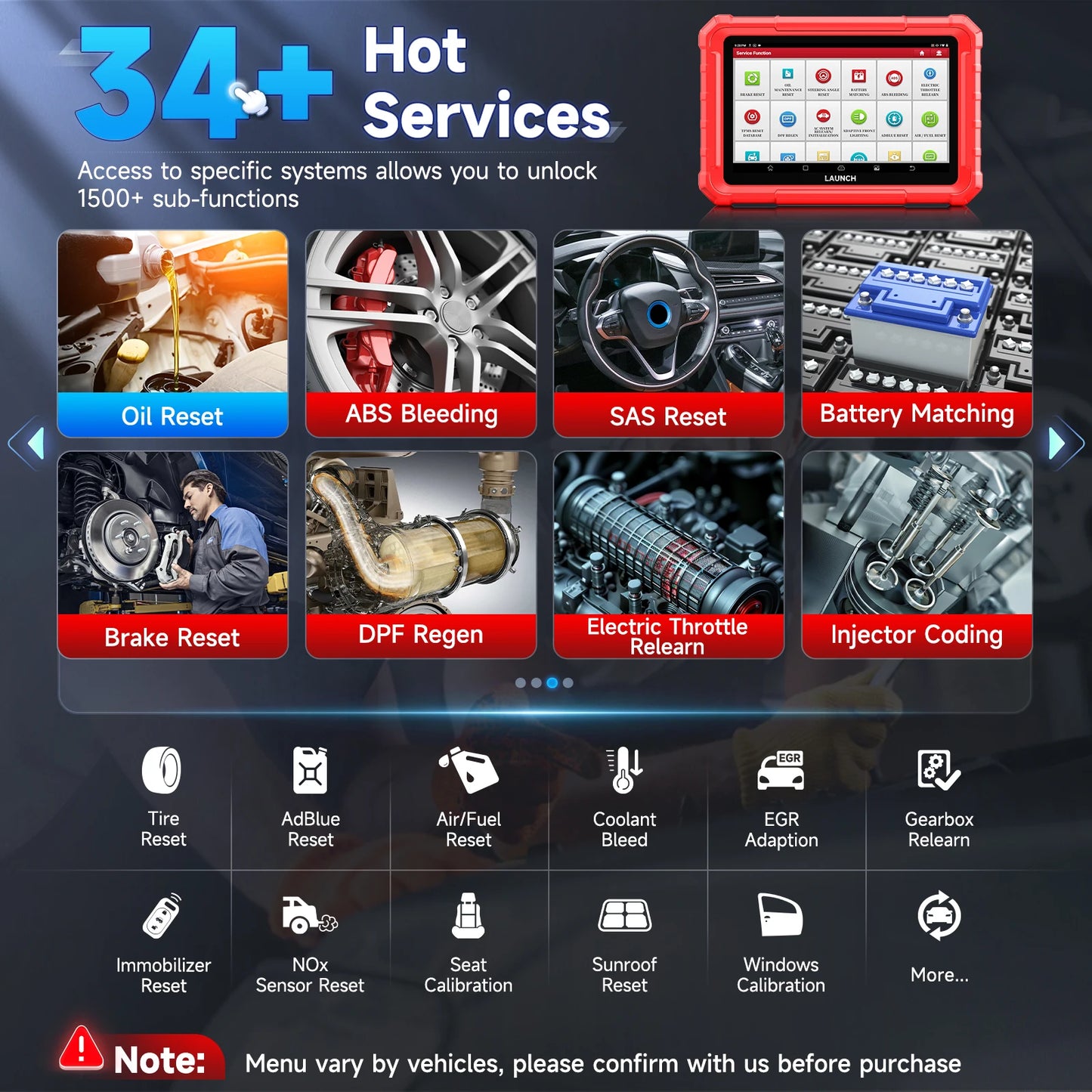 Professionele Auto Diagnose – OBD2 Scanner – Diagnosetool – Foutcode Uitlezer – Systeemtester – 8” Touchscreen – ECU-Codering