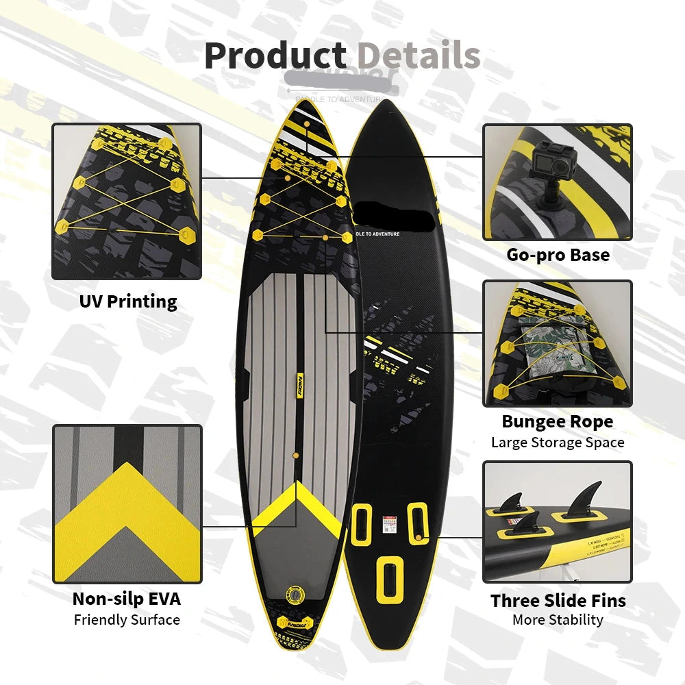 Supboard - Sup - Paddle Board - Sup Boards - 350x84x15cm - Ultra-Light - Opblaasbaar Stand Up Paddle Board - Max 165 kg - Waterdicht - Voor  Rivier - Zee - Inclusief Paddle - Rugzak - Zadel & Accessoires - Oranje