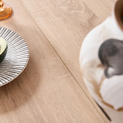 Ronde Eettafel – Eettafel Rond – Ronde Tafel – Keukentafel – Scandinavische Eettafel – Lichtbruin – Ø120 cm voor 4-6 Personen – Stevig Houten Frame
