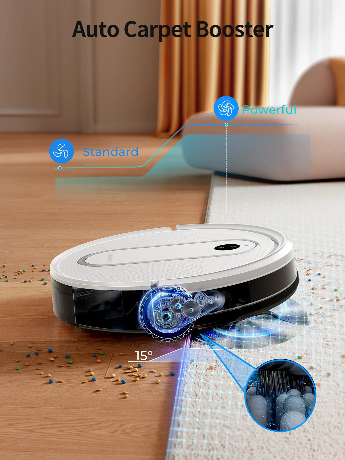 Robotstofzuiger - Stofzuiger - Dweilrobot - Vacuum Cleaner - Robotstofzuiger met Dweilfunctie - Dweilsysteem - 4500PA Zuigkracht – Slimme App-Bediening – Geplande Navigatie – Tapijt- en Vloerreiniging