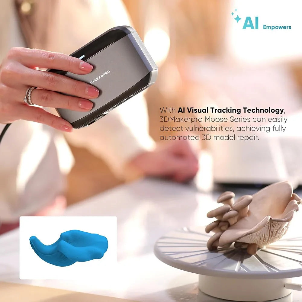 3D Scanner – 3D Scanner Handheld – 3D Scanner Draagbaar – 3D Scanner Markervrij – 3D Scanner Compact – AI Visuele Tracking – 0,03 mm Nauwkeurigheid