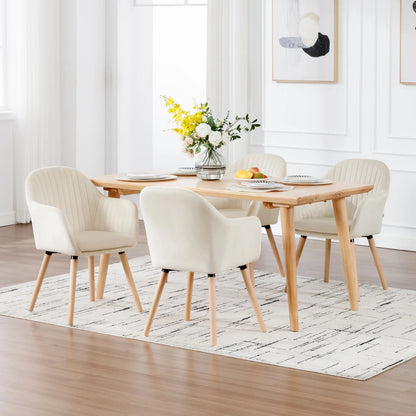 Draaibare Eetkamerstoelen – Keukenstoelen – Stoelen Met Armleuningen – Comfortabele Stoelen – Fluwelen Stoelen Blauw – 360° Draaibaar – Stevige Metalen Poten