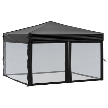 Vouwtent – Opvouwbare Tent – Partytent – Zonnetent – Water- En UV-Bestendig – Stevig Stalen Frame - 3x3 m -  Zwart