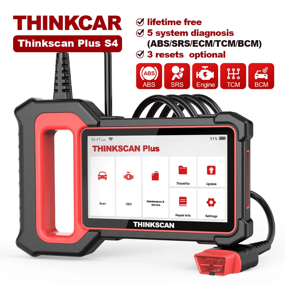 THINKCAR Thinkscan Plus S7/S6/S4 OBD2 Scanner Auto Diagnostic Tools Transmission /ABS/SRS Diagnosis Code Reader Automotive free - QUORE