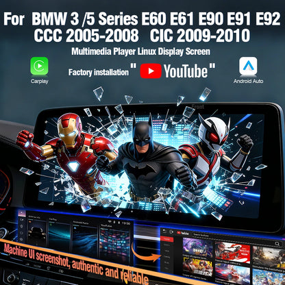 Multimedia Navigatiesysteem – Auto Radio – Touchscreen Unit – CarPlay Android Auto – BMW 3/5 Serie Upgrade – 8.8 Inch Scherm – Draadloos YouTube & Wifi