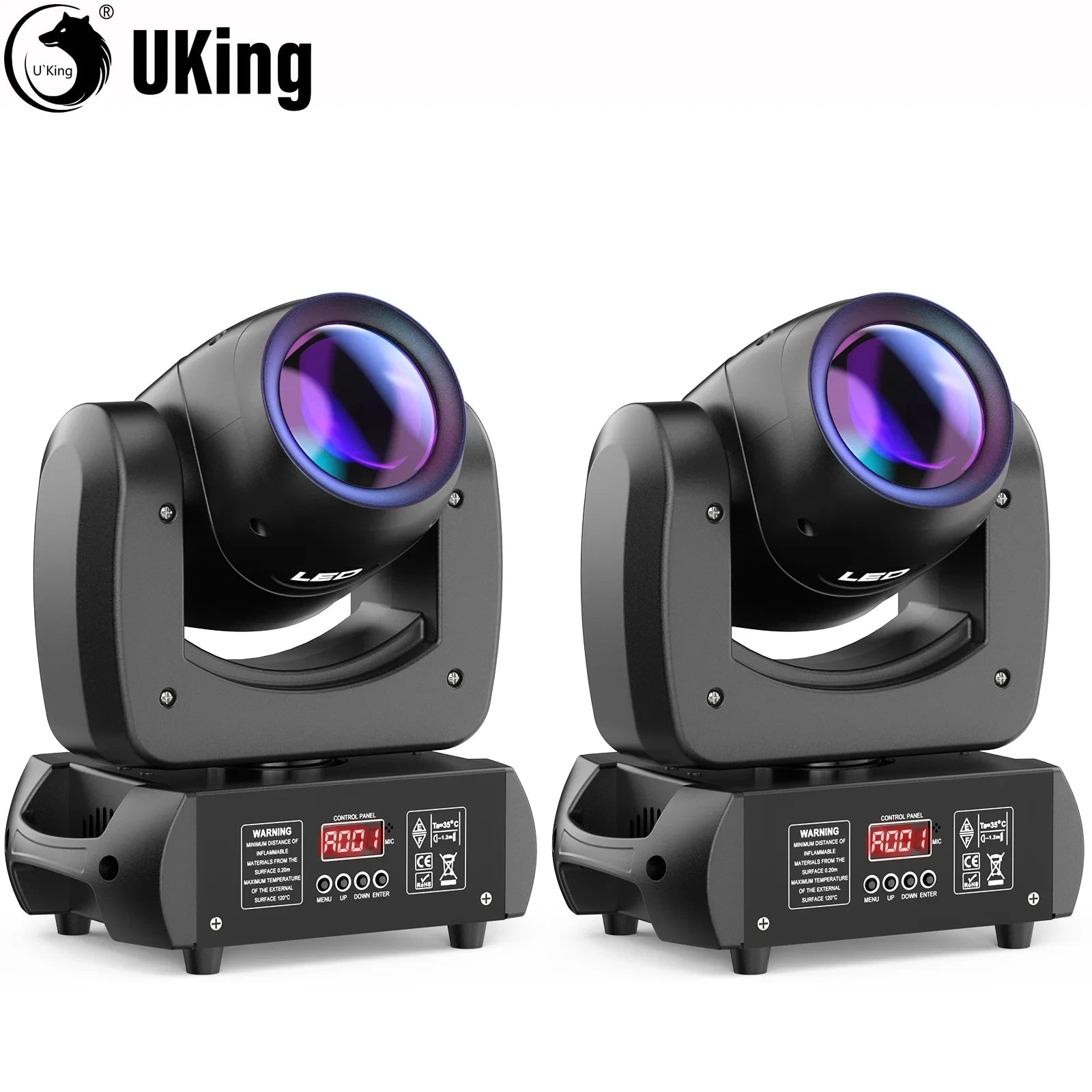 Professionele LED Moving Head – Gobo Spotlamp – DJ Licht – Podiumverlichting – Feestverlichting – 120W Power – 18 Prism Effect – EU Stekker - QUORE