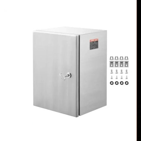 Vevor - Cases - Waterproof Junction Box - Junction Box - 40x30x25 cm - Outdoor Electrical Cabinet - with Mounting Plate Hinges Lock IP66