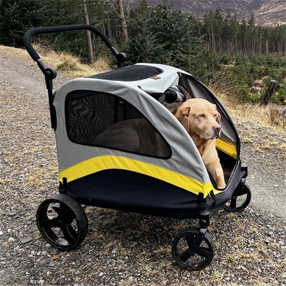 Hondenwagen – Hondenbuggy – Hondenkar – Huisdierenwagen – Dog Stroller – Variant L – 360° Zwenkwielen Met Schokabsorptie – Maximaal Draaggewicht 55 kg