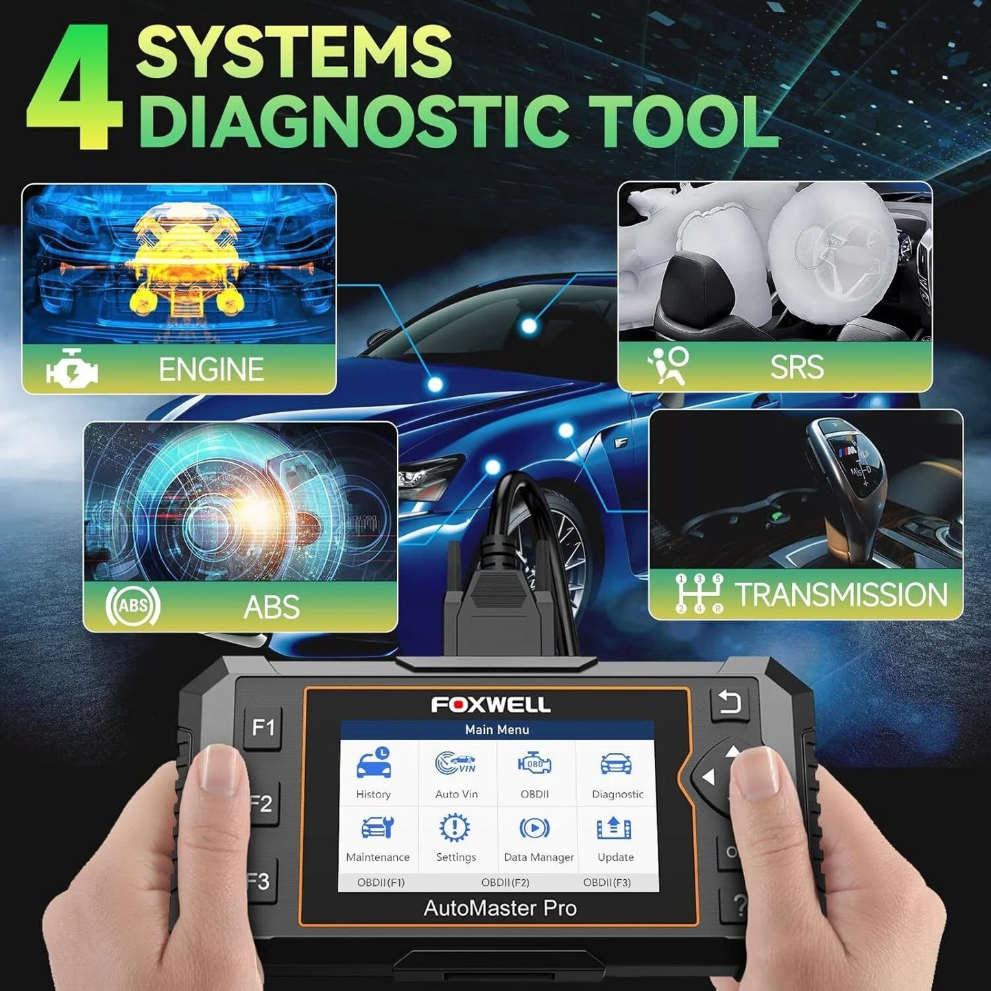 Draadloze OBD2 Autoscanner – Foutcodelezer – Diagnoseapparaat – Auto Scanner – Codelezer – ABS SRS Motor Transmissie – Resetfuncties