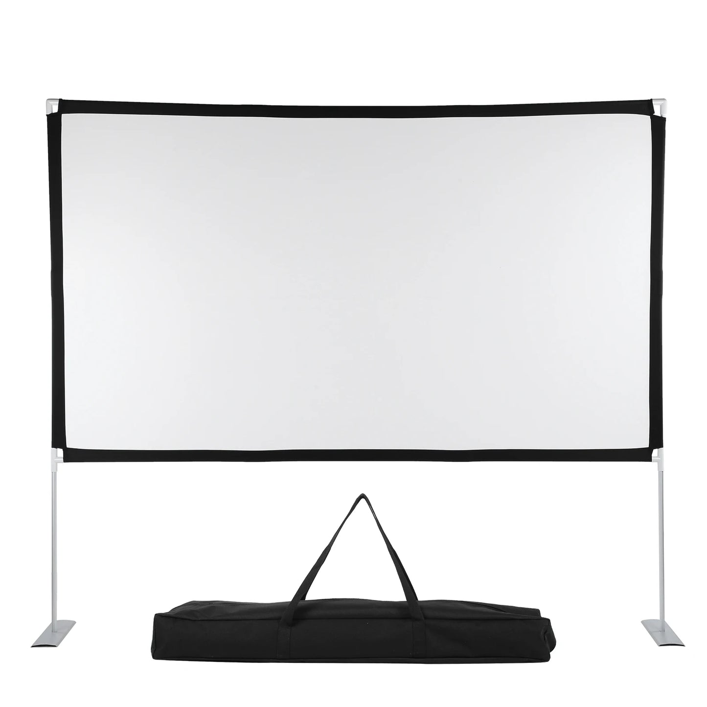 Projectiescherm 100 inch – 4K HD Beamer Scherm – Draagbaar Projectorscherm met Draagtas – 204x233 cm – Indoor & Outdoor – Opvouwbaar Projectiescherm voor Thuisbioscoop - Presentaties - Gaming