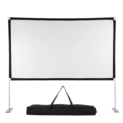 Projectiescherm 100 inch – 4K HD Beamer Scherm – Draagbaar Projectorscherm met Draagtas – 204x233 cm – Indoor & Outdoor – Opvouwbaar Projectiescherm voor Thuisbioscoop - Presentaties - Gaming