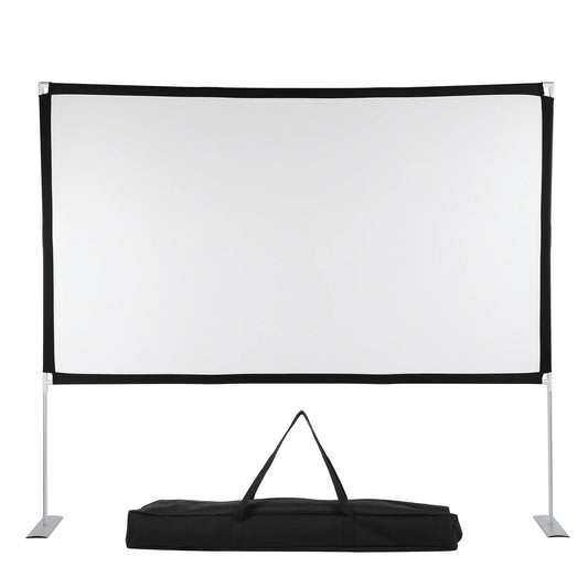 Projectiescherm 100 inch – 4K HD Beamer Scherm – Draagbaar Projectorscherm met Draagtas – 204x233 cm – Indoor & Outdoor – Opvouwbaar Projectiescherm voor Thuisbioscoop - Presentaties - Gaming