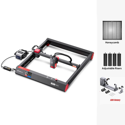 AlgoLaser Alpha MK2 Laser Engraver 20W Output Power 3.5” Color Touch Screen App Offline Control DIY Engraver Tool for Metal MDF