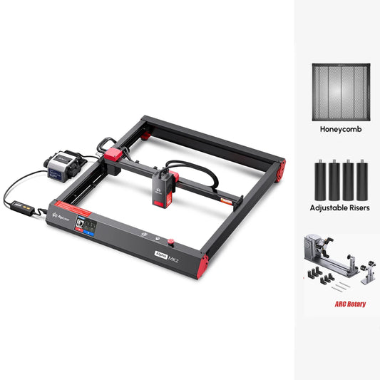 AlgoLaser Alpha MK2 Laser Engraver 20W Output Power 3.5” Color Touch Screen App Offline Control DIY Engraver Tool for Metal MDF