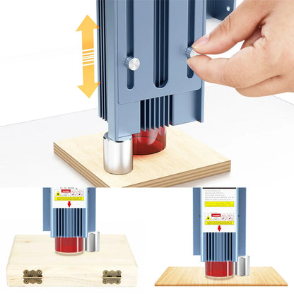 Lasergraveermachine - Graveermachine - Graveerder - Graveerapparaat - met Vaste Focus - 0.06mm Ultrafijne Gecomprimeerde Vlek - Diodelaser - 90W - Blauw