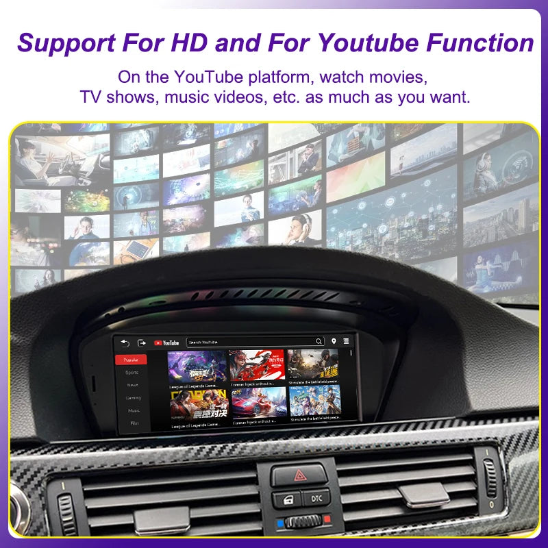 Autoradio BMW 3/5 Serie – Multimedia Speler – Navigatiesysteem – Touchscreen Radio – CarPlay Android Auto – 8,8 Inch Scherm – Draadloze Connectiviteit - QUORE