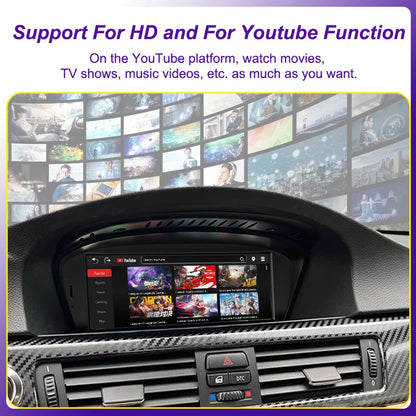Autoradio BMW 3/5 Serie – Multimedia Systeem – Navigatie Unit – Touchscreen Radio – Draadloos CarPlay Android Auto – 8,8 Inch Display – Linux Besturingssysteem - QUORE