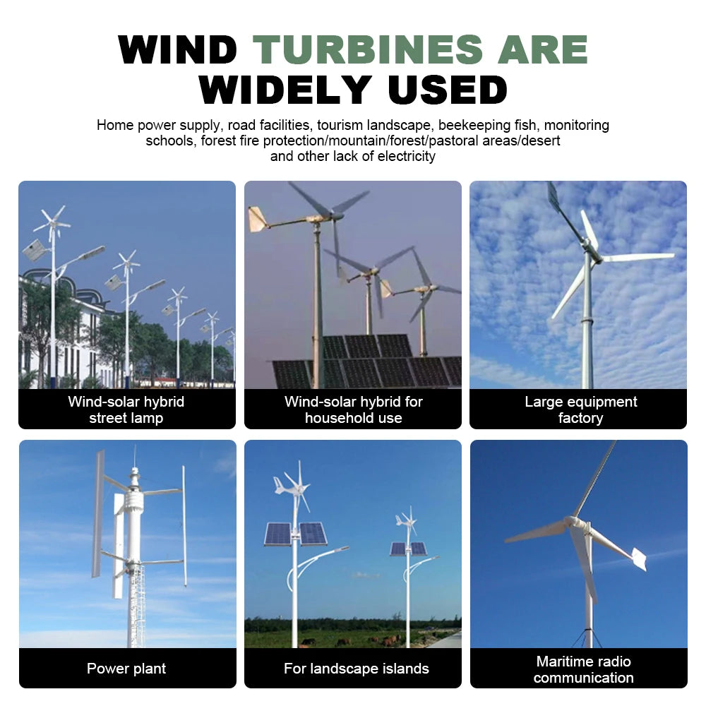 Windturbine – Windmolen – Windgenerator – Windenergie – Duurzame Energie – 5000W – Aluminium Behuizing – 96V - Alleen Windturbines - QUORE