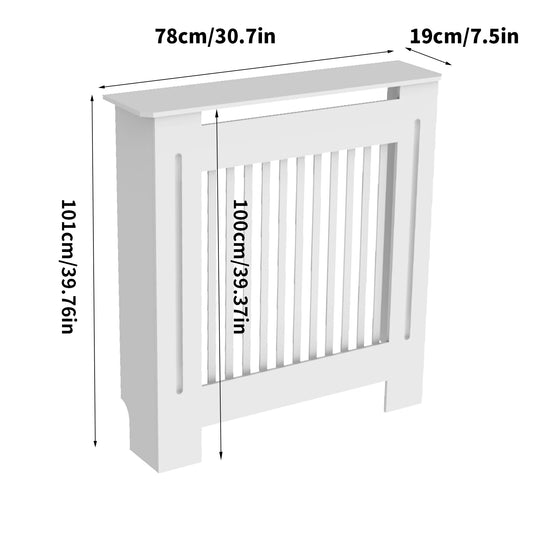 Radiator Ombouw - Radiator Kast - Radiator Kant En Klaar - Verwarming Ombouw - Radiator Bekleding - Horizontaal - Wit - S - QUORE