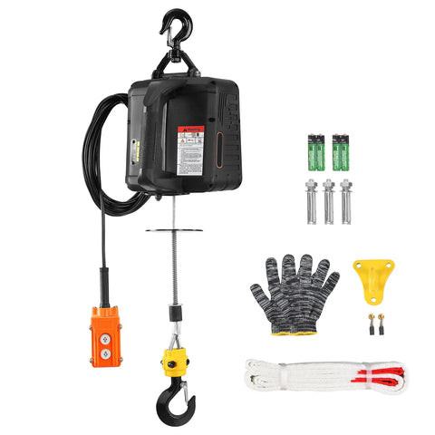 Kettingtakel - Elektrische Kettingtakel - Katrol - Katrol - 1100lbs - 1500W - Elektrische Takellier - 2-in-1 Draagbare Elektrische Lierkraan met Draadloze Afstandsbediening - voor Overbelastingsbeveiliging