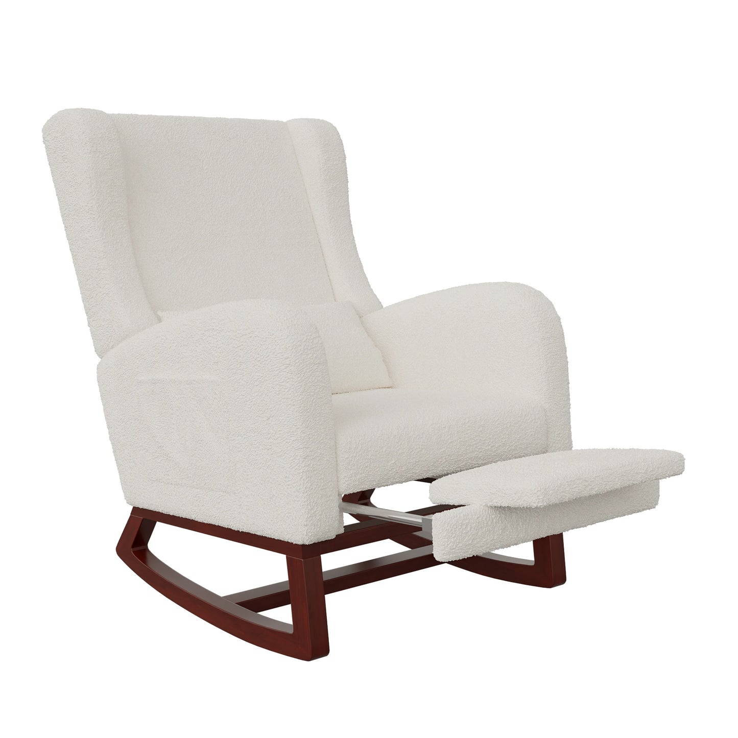 Schommelstoel – Rocking Chair – Relaxstoel – Lounge Stoel – Woonkamer Stoel – Houten Onderstel – 2 Zijzakken – Draagvermogen 150 kg