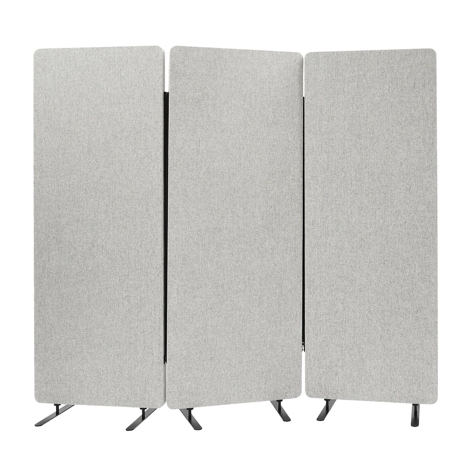 Kamerscherm – Roomdivider – Privacy Scherm – Ruimteverdeler – Geluiddempend – Lichtgrijs – Opvouwbaar - QUORE