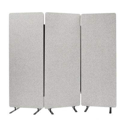 Kamerscherm – Roomdivider – Privacy Scherm – Ruimteverdeler – Geluiddempend – Lichtgrijs – Opvouwbaar - QUORE